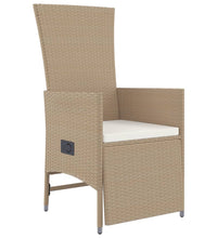 7-tlg. Garten-Essgruppe mit Kissen Beige Poly Rattan