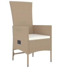 11-tlg. Garten-Essgruppe mit Kissen Beige Poly Rattan