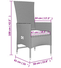 11-tlg. Garten-Essgruppe mit Kissen Beige Poly Rattan