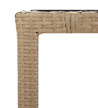 7-tlg. Garten-Essgruppe mit Kissen Beige Poly Rattan