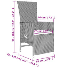7-tlg. Garten-Essgruppe mit Kissen Beige Poly Rattan