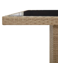 11-tlg. Garten-Essgruppe mit Kissen Beige Poly Rattan