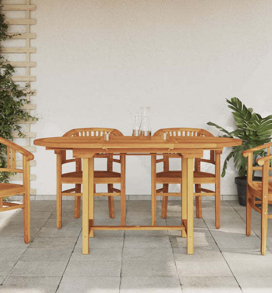 Gartentisch Ausziehbar 110-160x80x75 cm Massivholz Teak