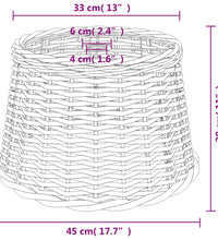 Lampenschirm Braun Ø45x28 cm Korbweide