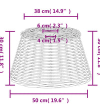 Lampenschirm Braun Ø50x30 cm Korbweide