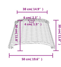 Lampenschirm Braun Ø50x30 cm Korbweide