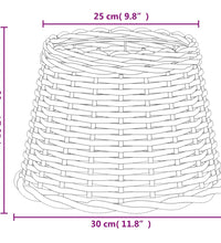 Lampenschirm Weiß Ø30x20 cm Korbweide