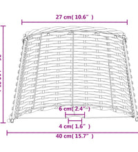 Lampenschirm Braun Ø40x26 cm Korbweide