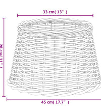 Lampenschirm Braun Ø45x28 cm Korbweide