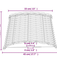 Lampenschirm Braun Ø45x28 cm Korbweide