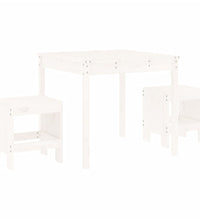 3-tlg. Garten-Bistro-Set Weiß Massivholz Kiefer