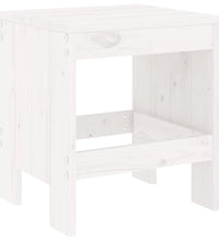 3-tlg. Garten-Bistro-Set Weiß Massivholz Kiefer