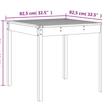 3-tlg. Garten-Bistro-Set Weiß Massivholz Kiefer