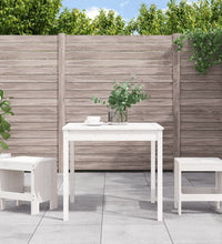 3-tlg. Garten-Bistro-Set Weiß Massivholz Kiefer