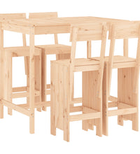 5-tlg. Gartenbar-Set Massivholz Kiefer