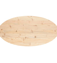 Tischplatte 110x55x2,5 cm Massivholz Kiefer Oval