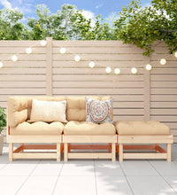 3-tlg. Garten-Lounge-Set Massivholz Kiefer