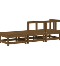 3-tlg. Garten-Lounge-Set Honigbraun Massivholz Kiefer