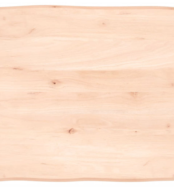 Tischplatte 60x60x(2-6) cm Massivholz Unbehandelt Baumkante