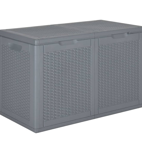 Gartenbox Grau PP Rattan 180 L