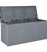 Gartenbox Grau PP Rattan 270 L