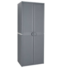 Gartenschrank Grau 65x45x172 cm PP Rattan