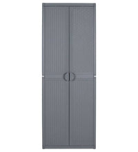 Gartenschrank Grau 65x45x172 cm PP Rattan