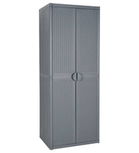 Gartenschrank Grau 65x45x172 cm PP Rattan