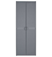 Gartenschrank Grau 65x45x172 cm PP Rattan