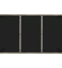 5-tlg. Garten-Essgruppe mit Kissen Grau Poly Rattan