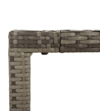 5-tlg. Garten-Essgruppe mit Kissen Grau Poly Rattan