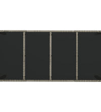 7-tlg. Garten-Essgruppe mit Kissen Grau Poly Rattan
