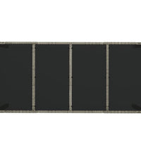 9-tlg. Garten-Essgruppe mit Kissen Grau Poly Rattan