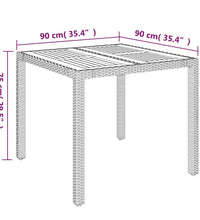 5-tlg. Garten-Essgruppe mit Kissen Schwarz Poly Rattan