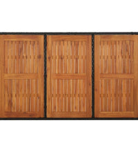5-tlg. Garten-Essgruppe mit Kissen Schwarz Poly Rattan