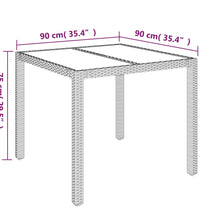 5-tlg. Garten-Essgruppe mit Kissen Grau Poly Rattan