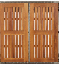 5-tlg. Garten-Essgruppe mit Kissen Grau Poly Rattan