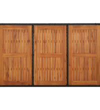 5-tlg. Garten-Essgruppe mit Kissen Schwarz Poly Rattan