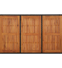 7-tlg. Garten-Essgruppe mit Kissen Schwarz Poly Rattan
