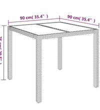 5-tlg. Garten-Essgruppe mit Kissen Grau Poly Rattan