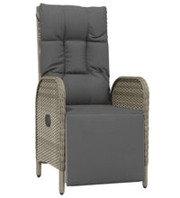 5-tlg. Garten-Essgruppe mit Kissen Grau Poly Rattan