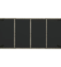 9-tlg. Garten-Essgruppe mit Kissen Grau Poly Rattan