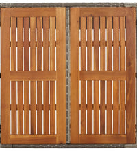 3-tlg. Garten-Essgruppe mit Kissen Grau Poly Rattan