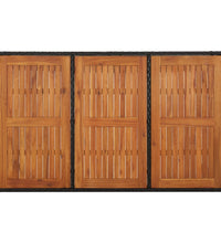 7-tlg. Garten-Essgruppe mit Kissen Schwarz Poly Rattan