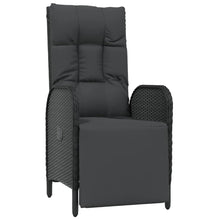 5-tlg. Garten-Essgruppe mit Kissen Schwarz Poly Rattan