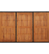 5-tlg. Garten-Essgruppe mit Kissen Schwarz Poly Rattan