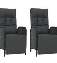 5-tlg. Garten-Essgruppe mit Kissen Schwarz Poly Rattan