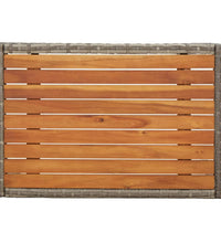 4-tlg. Garten-Essgruppe mit Kissen Grau Poly Rattan