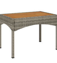 4-tlg. Garten-Essgruppe mit Kissen Grau Poly Rattan