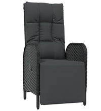 4-tlg. Garten-Essgruppe mit Kissen Schwarz Poly Rattan
